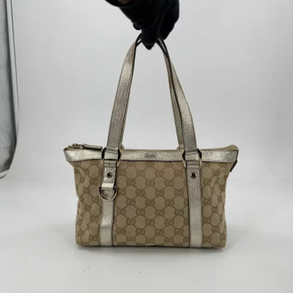 Gucci Joy GG Canvas Satchel Tan Gray